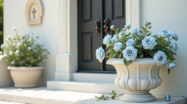 Porte-fleurs en céramique : élégance pour columbarium
