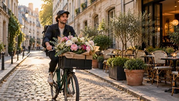 Service express de livraison de fleurs fraîches en quatre heures